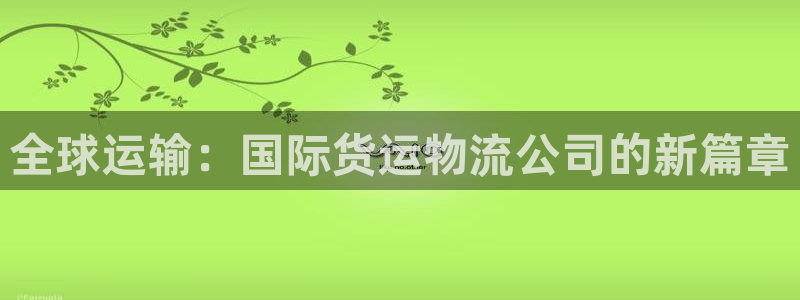 k豆钱包手：全球运输：国际货运物流公司的新篇章