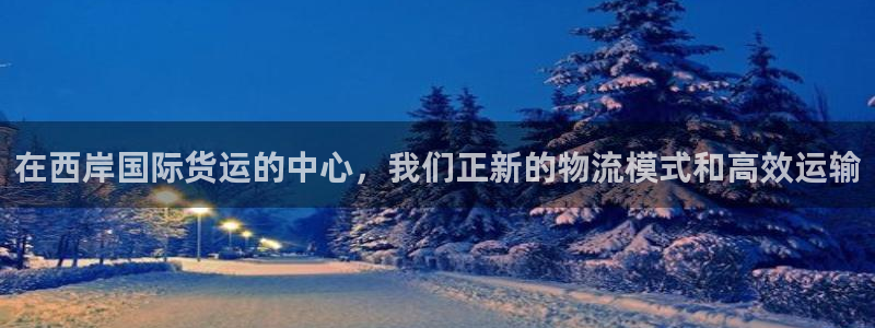 k豆钱包代付：在西岸国际货运的中心，我们正新的物流模式和